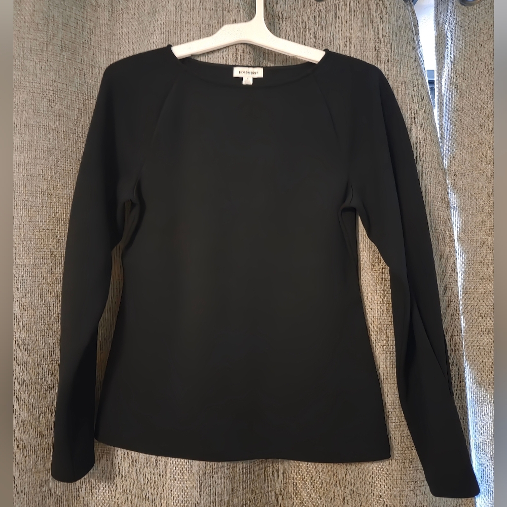 Nordstrom Classic Black Long Sleeve Blouse